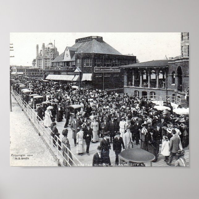 Atlantic City, New Jersey, Ostersonntag, Vintag Poster (Vorne)