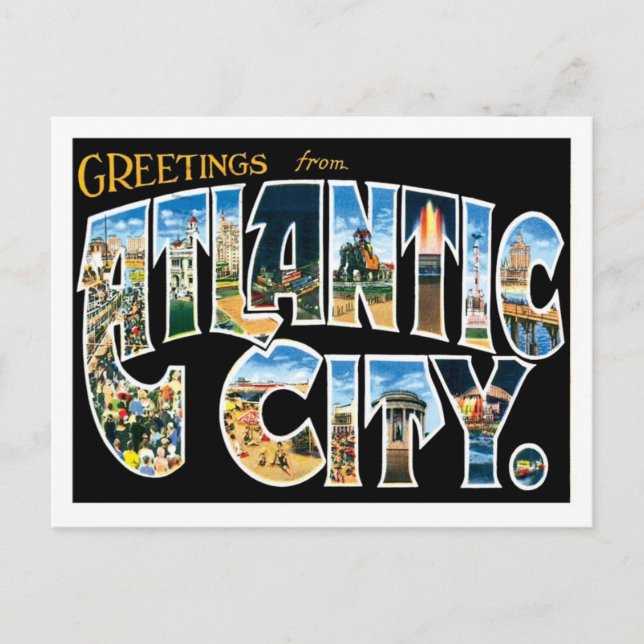 Atlantic City New Jersey US City Postkarte (Vorderseite)