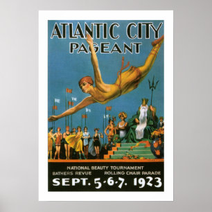 Atlantic City Pageant (border) Poster