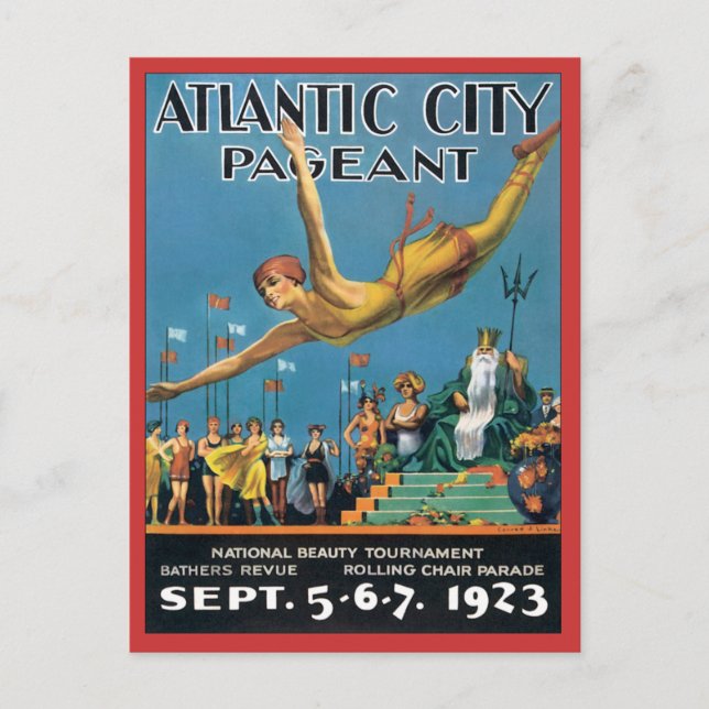 Atlantic City Pageant Vintag Postkarte (Vorderseite)