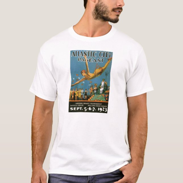 Atlantic City Pageant Vintage Poster T-Shirt (Vorderseite)
