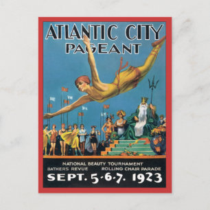 Atlantic City Pageant Vintage Postkarte