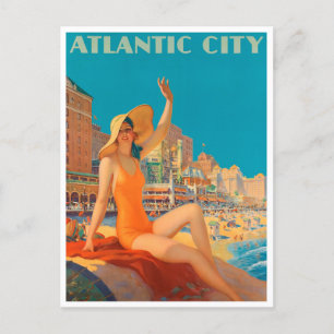 Atlantic City, Pennsylvania Vintage Reise Postkart Postkarte