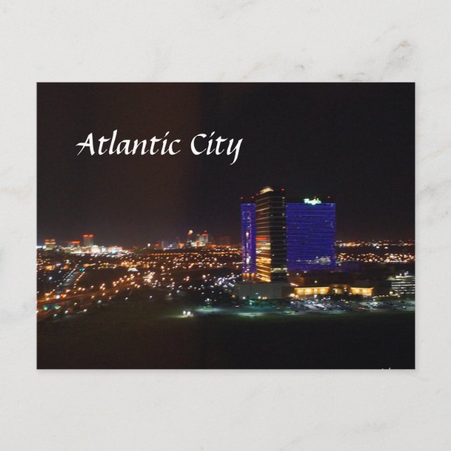 Atlantic City Skyline Postkarte (Vorderseite)