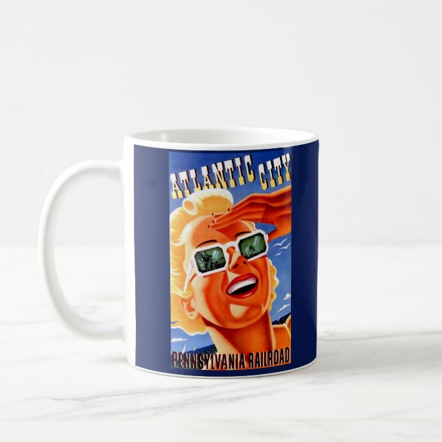 Atlantic City via Pennsylvania Railway Kaffeetasse (Links)