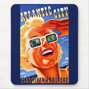 Atlantic City via Pennsylvania Railway Mousepad