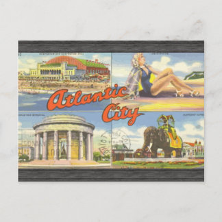 Atlantic City, Vintag Postkarte