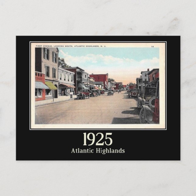 Atlantic Highlands, New Jersey, Vintag Postkarte (Vorderseite)