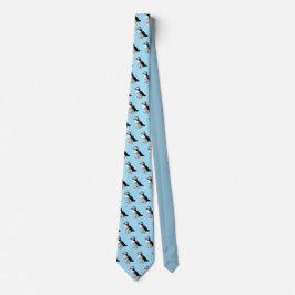 Atlantic Puffers Light Blue Gemustert Wildlife Krawatte