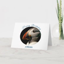 Atlantic Puffin Bird Birthday Wildlife Foto Card