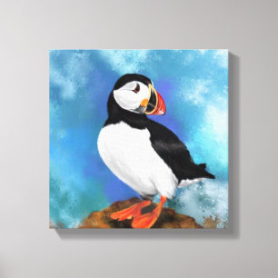 Atlantic Puffin Bird Canvas Print - Malerei Leinwanddruck