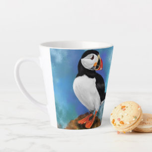 Atlantic Puffin Bird Latte Tasse - Clown Beak