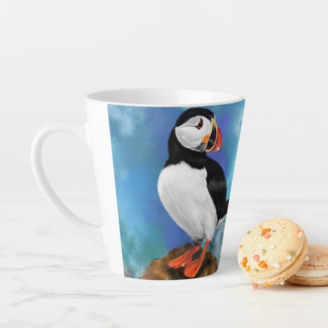 Atlantic Puffin Bird Latte Tasse - Clown Beak (Beispiel)