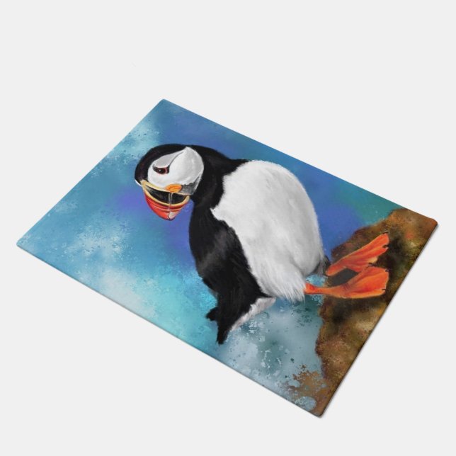 Atlantic Puffin Doormat Fußmatte (Schrägansicht)