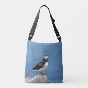 Atlantic Puffin in Machias, Maine Tragetaschen Mit Langen Trägern