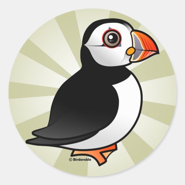 Atlantic Puffin Runder Aufkleber (Vorderseite)