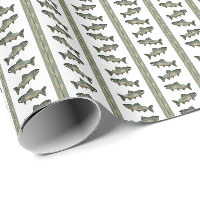 Atlantic Salmon Stripe Geschenkpapier (Rolleneckpunkt)
