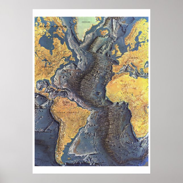 "Atlantik: 1968 - Die Atlantik-BODEN-Karte. Poster (Vorne)