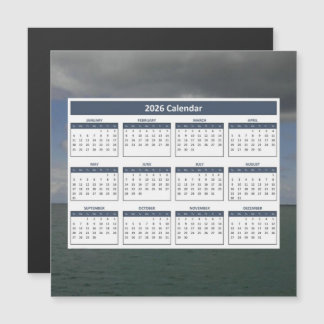 Atlantik 2026 Magnetischer Kalender Magnetkarte