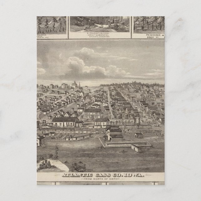 Atlantik-, Iowa- und Blindlandwirte Postkarte (Vorderseite)
