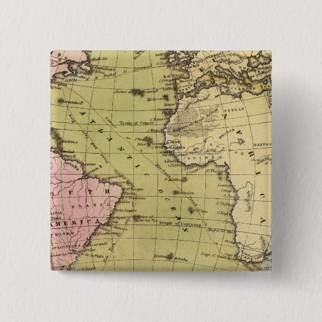 Atlantik-Karte Button (Vorderseite)