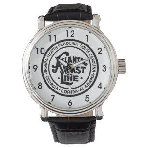 Atlantik-Küsten-Linie Eisenbahn-Logo Armbanduhr