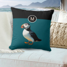 Atlantik Puffsküste Bird Wildlife Mit Monogramm