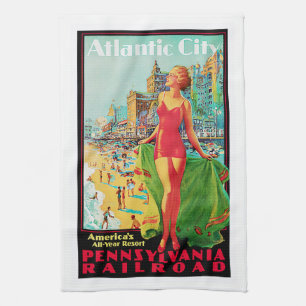 Atlantikstadt Geschirrtuch