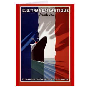 Atlantique französische Kreuzfahrt-Linie Retro