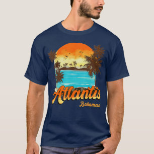 Atlantis Bahamas Beach Sommerurlaub Palm Sunset T-Shirt