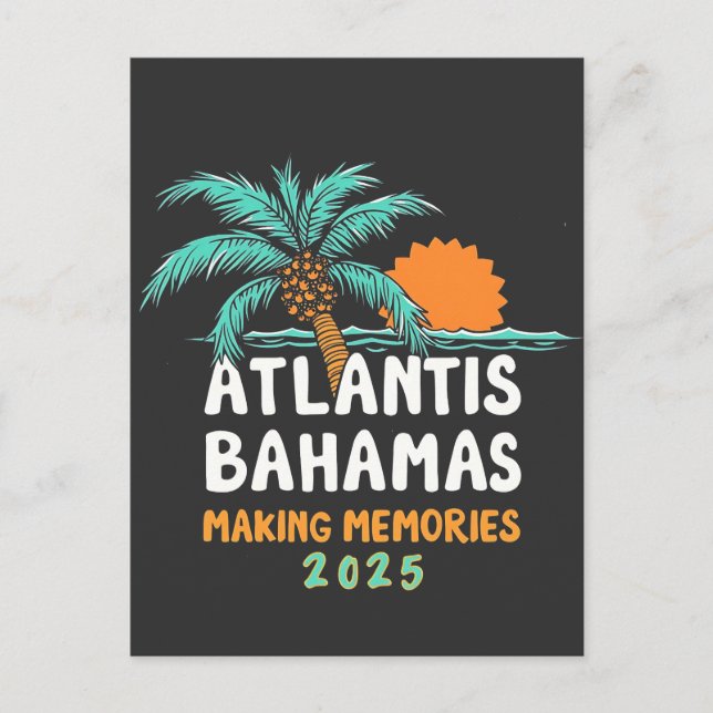 Atlantis Bahamas Making Erinnerungen 2025 Einladungspostkarte (Vorderseite)