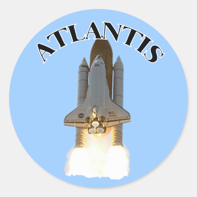 Atlantis Runder Aufkleber (Vorderseite)