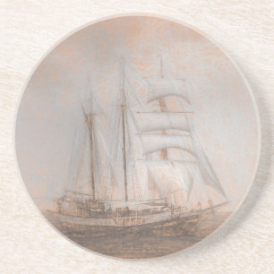 Atlantis Segelschiff da Vinci Getränkeuntersetzer
