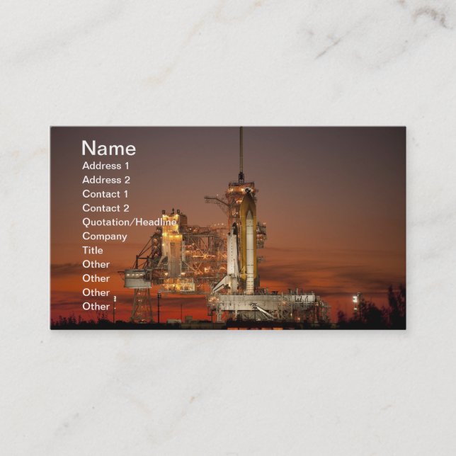 Atlantis Space Shuttle-Start der NASA Visitenkarte (Vorderseite)