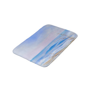 Atlantische Abends-Himmel-Ozean-Seehafer Pastell Badematte