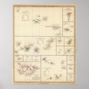 Atlantische Inseln Poster