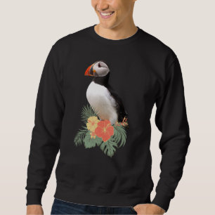 Atlantische Papageienvögel — Leaf-Blume Sweatshirt