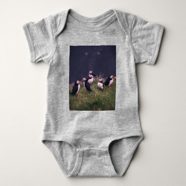 Atlantische Puffen Baby Strampler (Vorderseite)