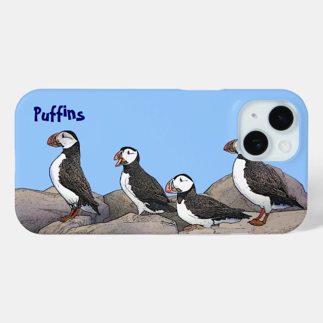 Atlantische Puffen Case-Mate iPhone Hülle (Rückseite (Horizontal))