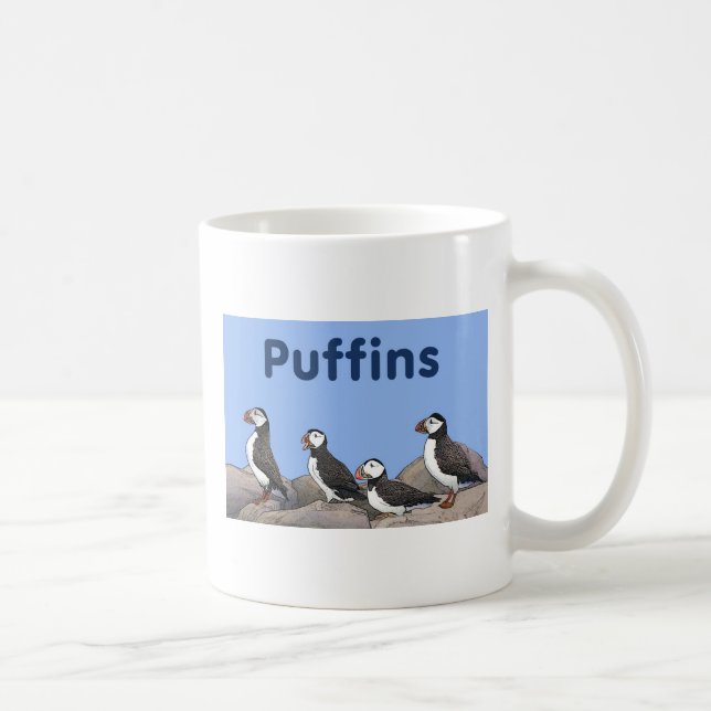 Atlantische Puffen Kaffeetasse (Rechts)