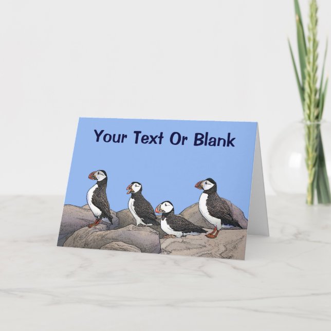 Atlantische Puffen Karte (Vorderseite)
