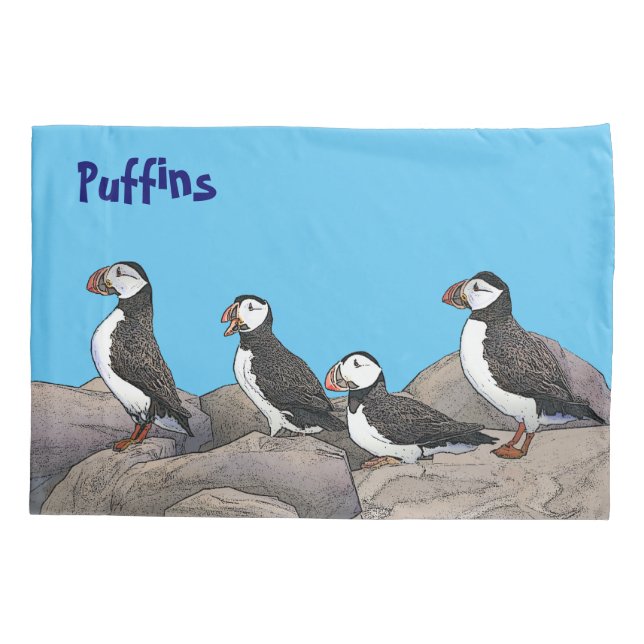 Atlantische Puffen Kissenbezug (Rückseite)