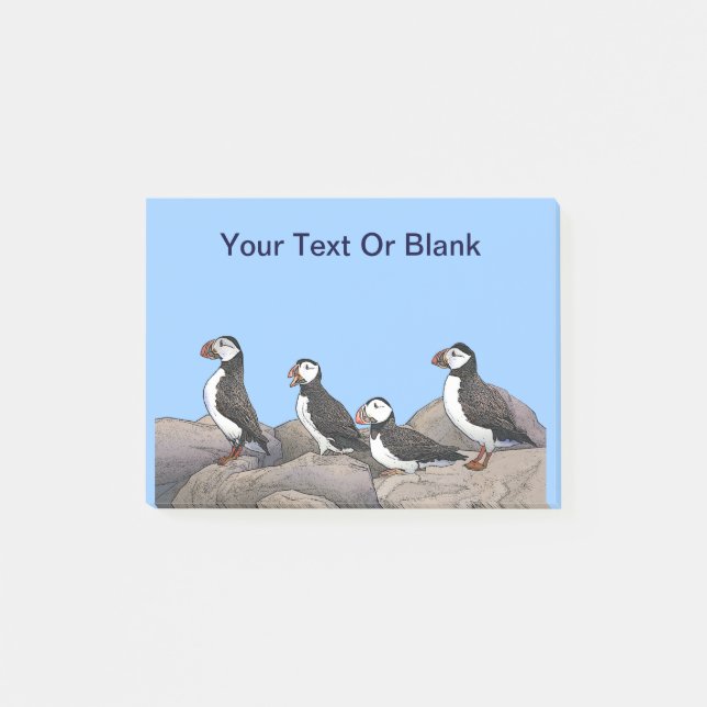 Atlantische Puffen Post-it Klebezettel (Vorderseite)