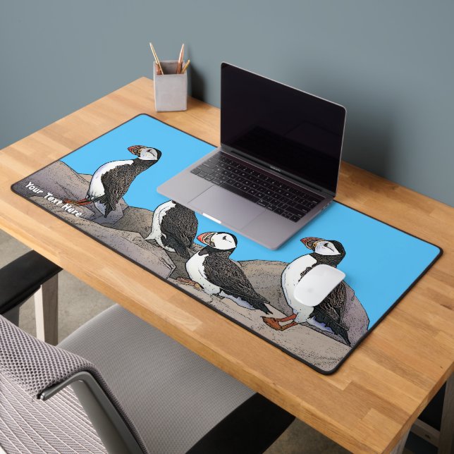 Atlantische Puffen Schreibtischunterlage (Büro 2)