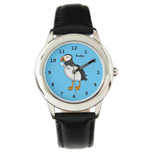 Atlantische Puffsillustrierung Armbanduhr