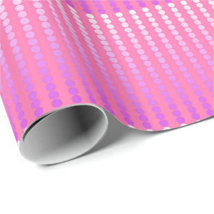 Atlantische Punkte - rosa und orchid Geschenkpapier