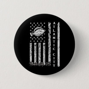 Atlantische Stadt Nj für Flussfischerei Fischer Button