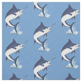 Atlantischer blauer Speerfisch Stoff
