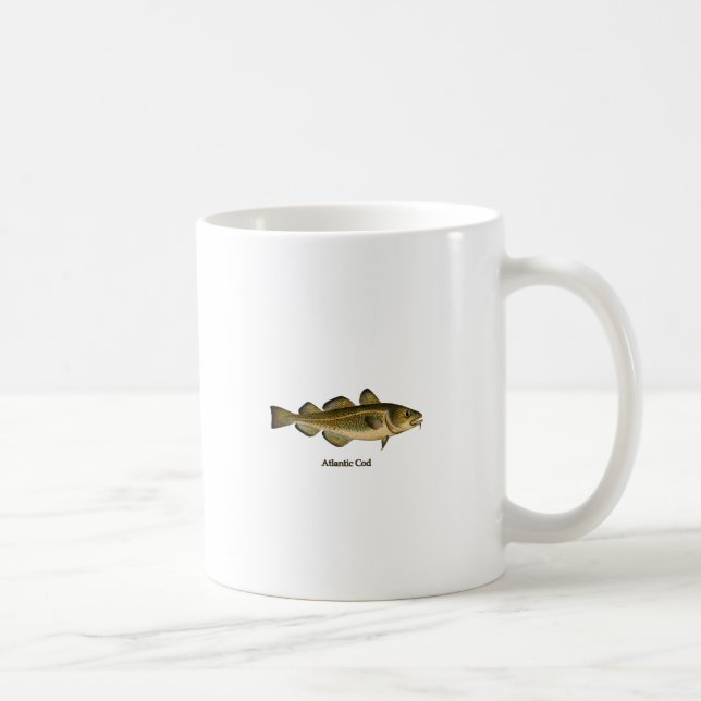 Atlantischer Kabeljau-Logo Kaffeetasse (Rechts)