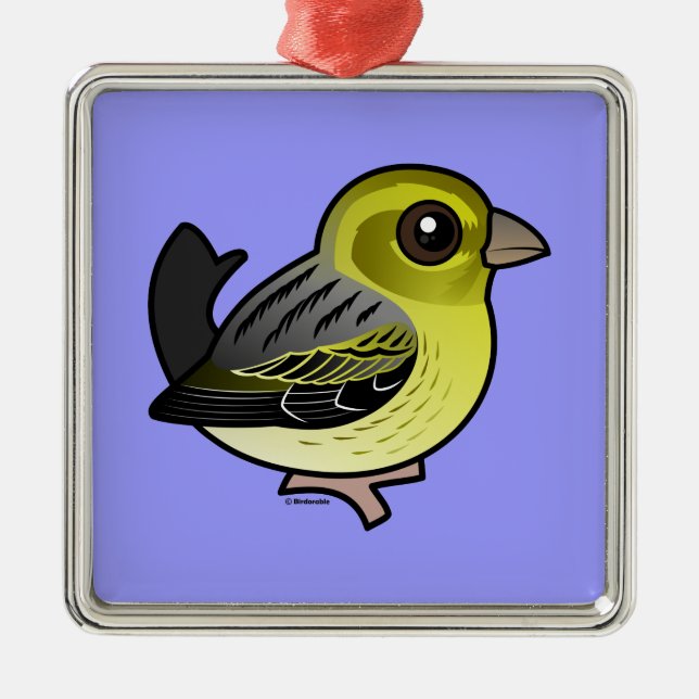 Atlantischer Kanarienvogel Ornament Aus Metall (Vorne)